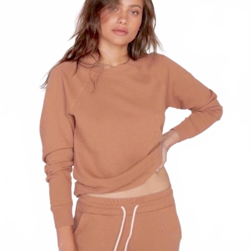 MATE The Label SET: organic terry raglan sweatshirt & jogger sweatpants, Sedona - Picture 2 of 12